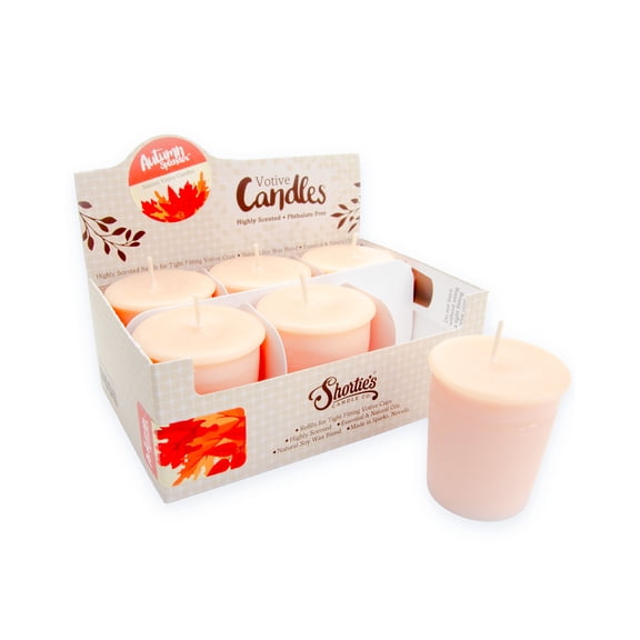 Autumn Splendor Soy Votive Candles - Scented with Natural Fragrance Oils - 6 Orange Natural Votive Candle Refills - Christmas & Holiday Collection