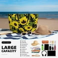 thumbnail image 5 of Kdxio Sunflowers In Vintage for Beach Bag for Women Large Beach Tote Bag Waterproof Sandproof Swim Bag with Zipper Pockets Beach Vacation Travel, 5 of 7