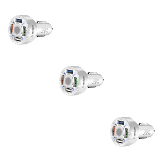 Tholdsy de coche de plástico portátil extraíble 12-24V 4 puertos USB antideslizante carga rápida elegante teléfono móvil Type1 NO1