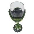 thumbnail image 3 of Bohemian Absinthe La Fee Verte Skull With Green Gem And Vine Stem Wine Goblet, 3 of 9