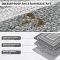 thumbnail image 3 of HOMERRY Washable Large Rug for Living Room 10' x 13' Braided Print Modern Bordered Soft Non-Slip Indoor Carpet, Gray, 3 of 6