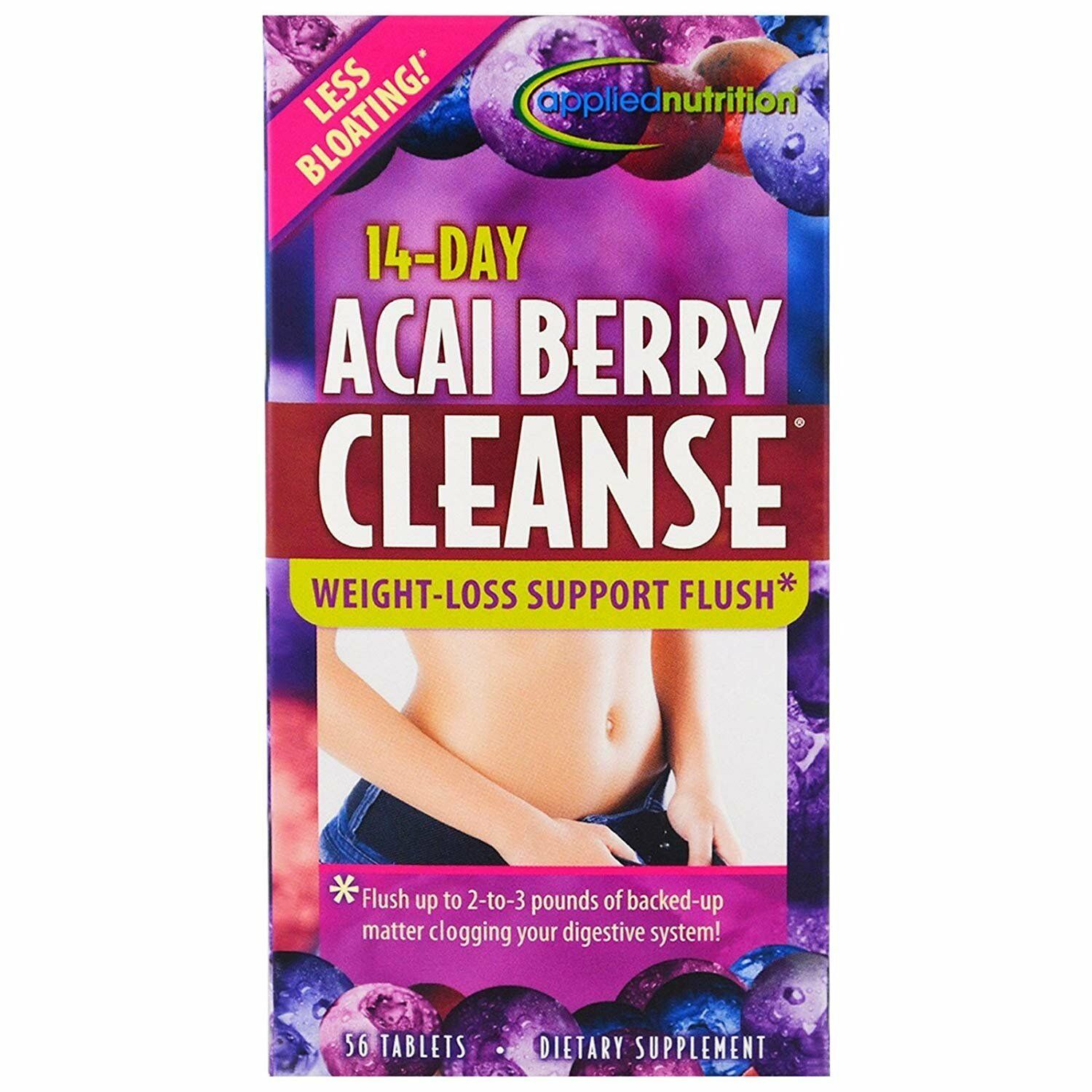Applied Nutrition Acai Berry Cleanse Weight-Loss Support Flush Supplement Tablet, 56 Ct - image 3 of 7