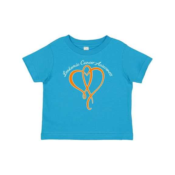 Inktastic Leukemia Awareness with Orange Ribbon Heart Boys or Girls Baby T-Shirt