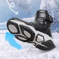 thumbnail image 4 of Boys Girls Warm Winter Snow Boots Anti-skid Waterproof Chunky Athletic Hiking Shoes High Top Booties, 4 of 7
