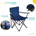 thumbnail image 4 of Silla Plegable Compacta Portatil Camping Exterior Portavasos azul marino 6.49 pulg THE FINIX TF-10SPBRD, 4 of 7
