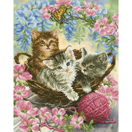 UPC: 4895225912452 | DIAMOND DOTZ® Kitty Knits Diamond Painting Kit
