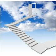 Heaven Sent Baby Shower Backdrop Stairway to Heaven Background for Photoshoot Heaven Gate Paradise Stairs Photography Backdrop for Angel Party Decor Baptism Photo Booth Props