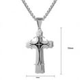 thumbnail image 4 of Crucifix Jesus Christ Cross Pendant Necklace for Men Twist Chains 14K White Gold Necklaces Christian Male Jewelry Gift, 4 of 8
