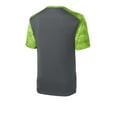 thumbnail image 6 of Sport-Tek CamoHex Colorblock Tee-2XL (Iron Grey/ Lime Shock), 6 of 6