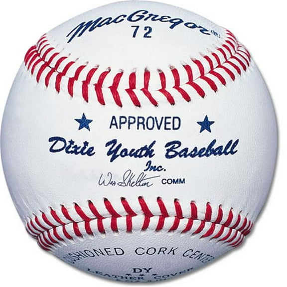 MacGregor No.72 Official Dixie Youth Baseballs - 1 Dozen