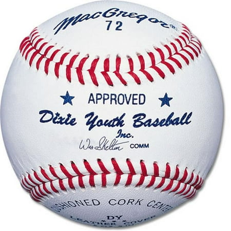 MacGregor No.72 Official Dixie Youth Baseballs - 1 Dozen
