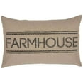 thumbnail image 1 of VHC Brands Sawyer Mill 14x22" Rectangular Pillow, Farmhouse, Charcoal, 1 of 6