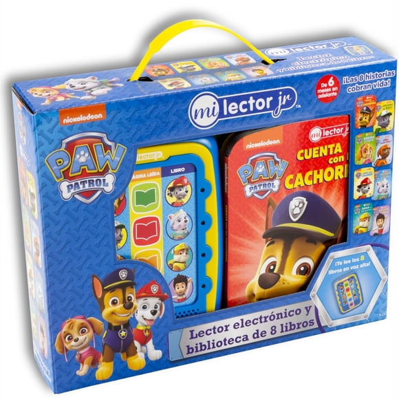 Lector Electrónico y Biblioteca de 8 Libros Nickelodeon Paw Patrol