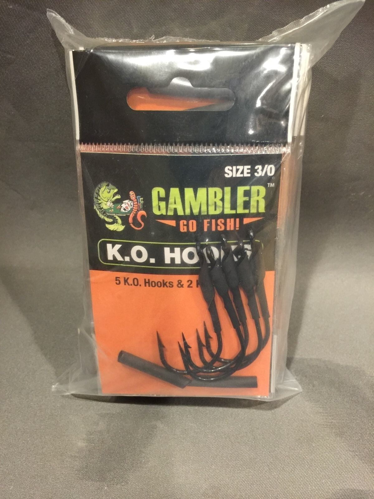 60 Gambler Lures K.O. Heavy Duty Fish Hooks 3/0 (5 x 12 packs)