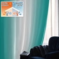 thumbnail image 5 of Aqua White Ombre Blackout Curtains for Bedroom/Living Room, Pinch Pleated Black Out Curtains, Gradient Abstract Minimalist Aesthetic Room Darkening Window Drapes with Hooks 2 Panels, 39"x70", 5 of 8