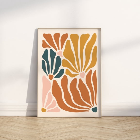 Colourful Abstract Print / Abstract Flower Print, Botanical Print, Abstract Flower Wall Art, Abstract Floral Art Wall Art, Modern Wall Decor, 8x12 UNFRAMED