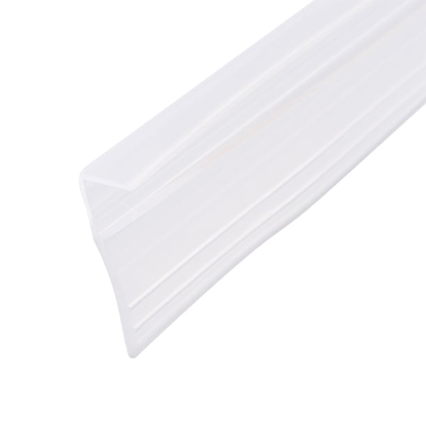 Sello de tira de puerta de ducha de vidrio sin marco Uxcell F-Type con riel de goteo de 3/4"(20mm) - 1/2"(12mm) x 39.37"