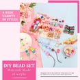 thumbnail image 4 of NUAHRHY Bead Keychain Kit DIY Beaded Keychain Making Kit Bag Charm Making with Acrylic Heart Flower Alphabet Bead Key Chain Supplies for Handmade Party, 4 of 10