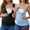Black & Blue, variant on DARING DIVA Women's Nursing Tank Wrap V-Neck Ruched Breastfeeding Tops S Black & Purple