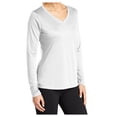 thumbnail image 5 of Yellow Rooster Women's Long Sleeve PosiCharge Competitor V-Neck Tee White M, 5 of 7