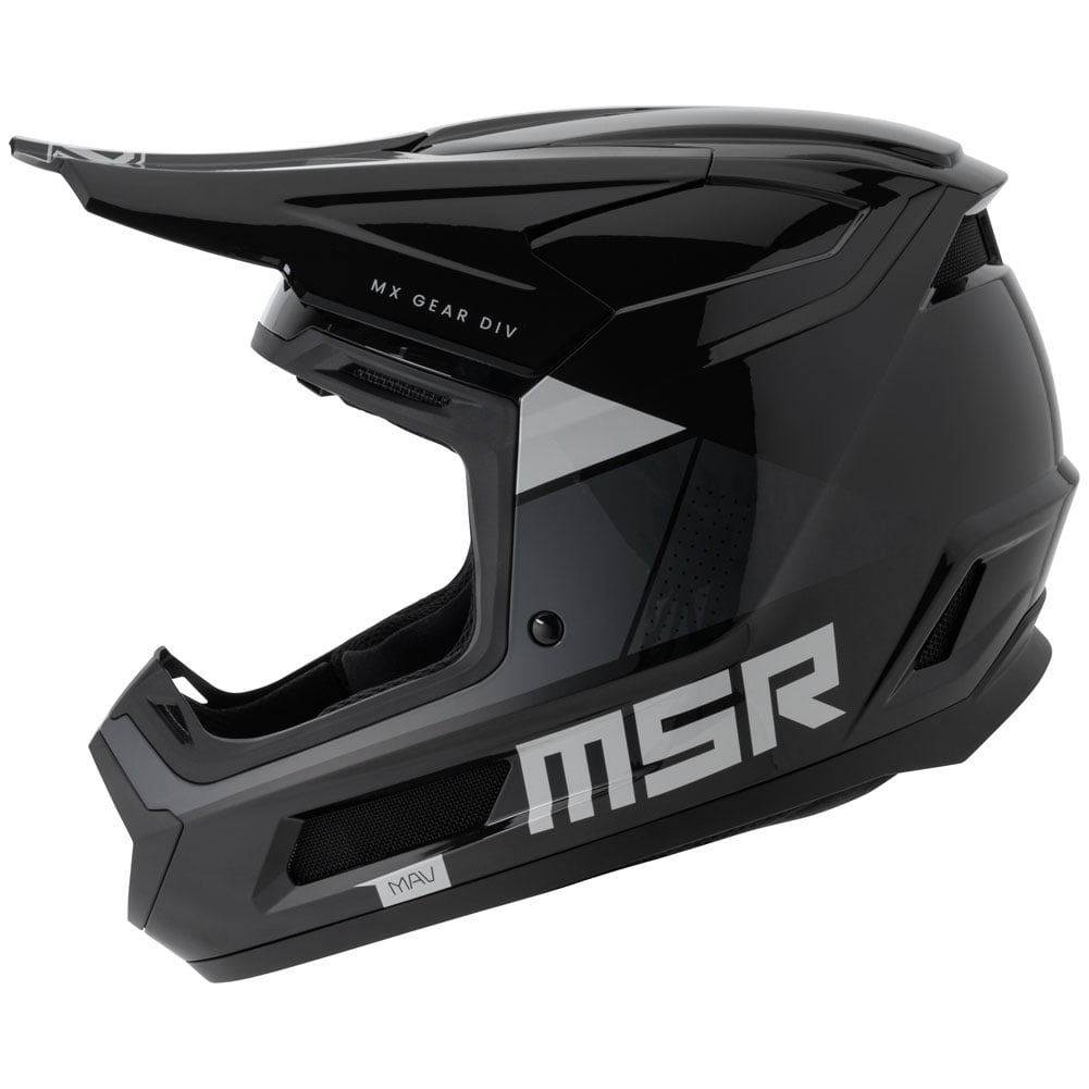 MSR™ Mav Sensor Dirt Bike Motocross Helmet w/ MIPS Medium Black/Grey