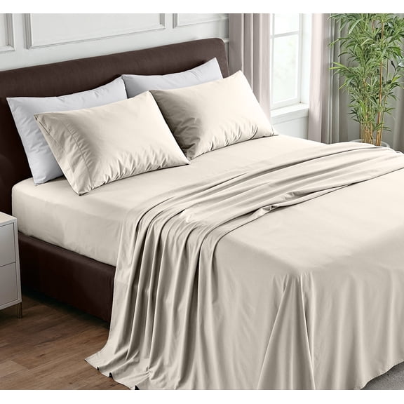 Beddora King Size Sheet 4 Piece Deep Pocket Hotel Luxury Instantly Ultra Soft Microfiber Wrinkle Resistant durability in Mauve Morn