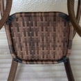 thumbnail image 7 of All-Weather Mixed-Brown Rattan Coffee Table w/ Water-Ripple Glass Top &amp; Storage Shelf – Durable Steel Frame, 19.7" Patio/Garden Furniture, 7 of 7