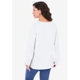 thumbnail image 2 of Roaman's Women's Plus Size Ultimate Long Sleeve V Neck Tee, 2 of 6