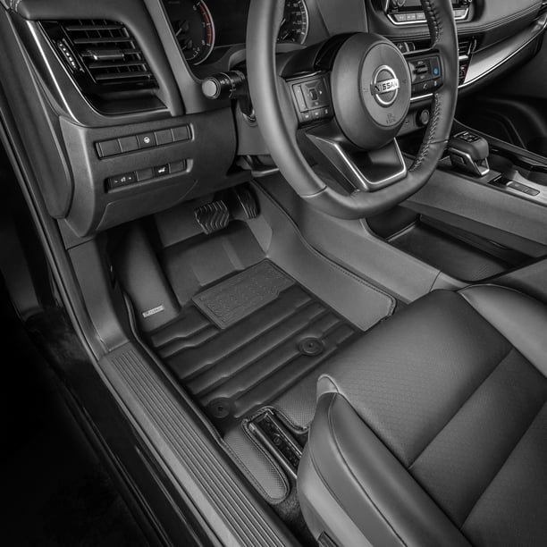Tapis De Sol En Velours M MOTOS Pour Nissan Rogue II (2014-2020) – Standard, Blanc, épaisseur 7 Mm