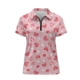 thumbnail image 6 of Whosucclay Heart Pattern Breathable Polo Shirts, Polyester Golf Short Sleeve Shirt Elastic Soft Tennis Shirts for Yoga Summer Hiking Size X-Large, 6 of 10