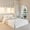 White-Full, variant on White Twin Size Bed Canopy Posts with Corner Brackets