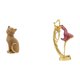 thumbnail image 1 of Figura decorativa de gata bailarina de resina. Escultura de animal para sala de estar, dormitorio, escritorio de oficina, entrada, estantería., 1 of 8