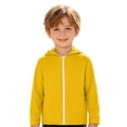 thumbnail image 4 of RUTAYY Boys Hoodie Casual Full Zip Long Sleeve Solid Color Jacket Outdoor Daily Wear Yellow, 4 of 6