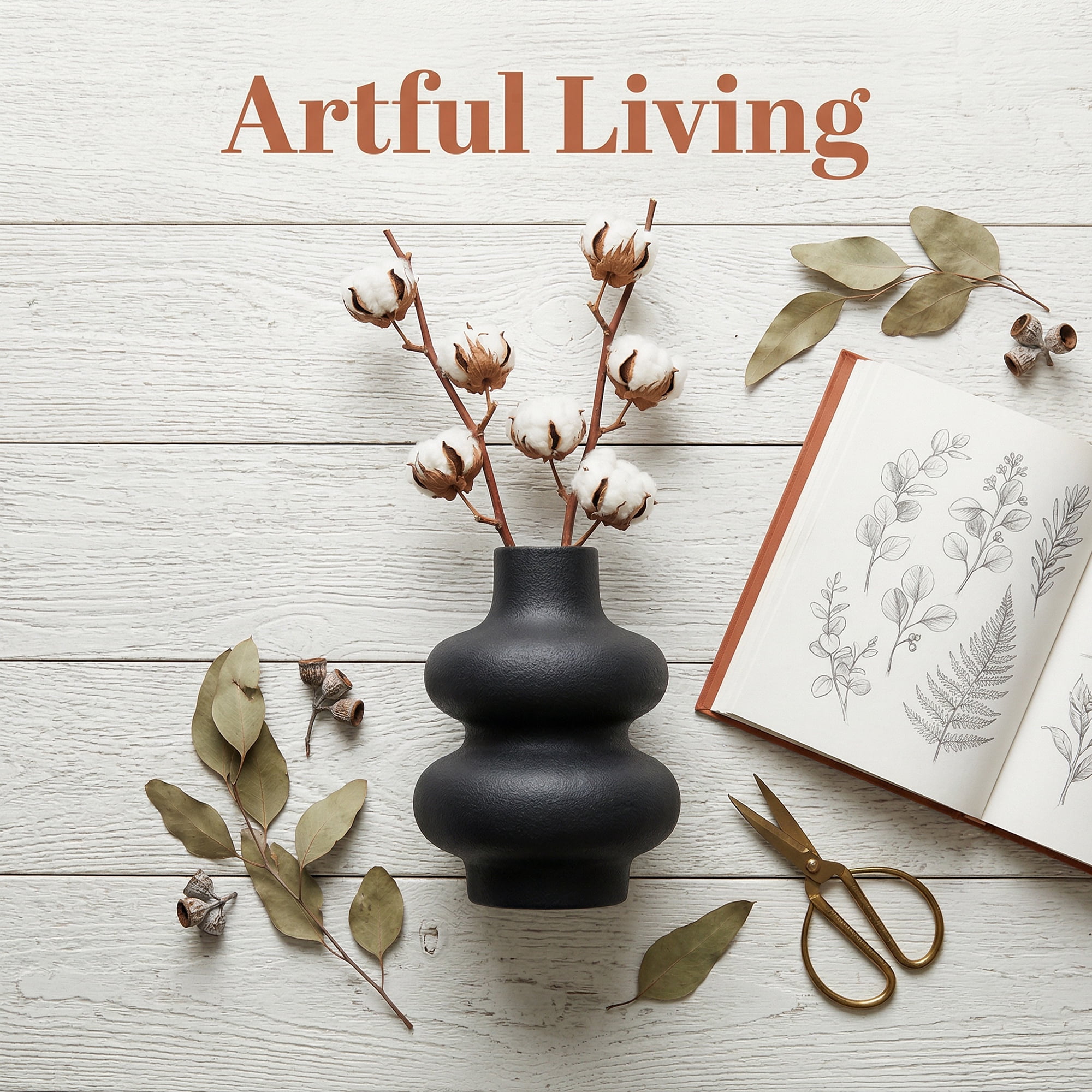 Unique Bargains Ceramic Modern Ripple Textured Decorative Vase Black 4.7"L x 4.7"W x 6"H