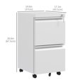 thumbnail image 3 of Vinsetto Steel File Cabinet with Lock Hanging Bar for Letter A4 Legal Size, 3 of 10