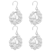 KALLORY 4-Pack White Metal Hanging Plant Chains Weather Resistant Sturdy Outdoor Garden Plant Hangers for Pots