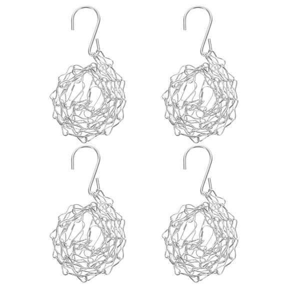 KALLORY 4-Pack White Metal Hanging Plant Chains Weather Resistant Sturdy Outdoor Garden Plant Hangers for Pots