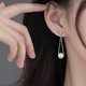 thumbnail image 2 of Sterling Silver Pearls Dangle Earrings Chain for Women Teen Girls Pearls Drop Earrings Bow Studs, 2 of 4