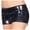 Black, variant on Hienoo Women's Metallic Rave Booty Dance Shorts Sexy Mini Pu Leather Shorts, Sizes S-XXL