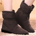 thumbnail image 5 of Bnwani Womens Boots New Winter Fashion Cotton Thick Fleece Warm Snow Boot Brown Size 4.5, 5 of 6