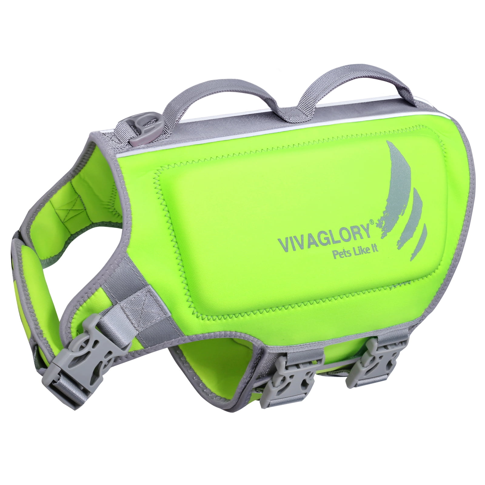 VIVAGLORY Dog Life Jacket Neoprene Vest for Swimming, Sports Style