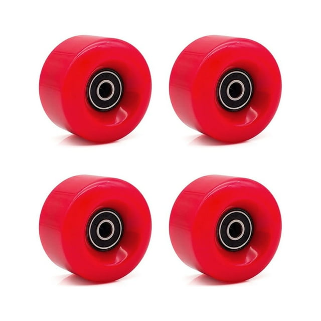 ZheElen 4 Pcs de Remplacement de Roues de Patins Composants Roulants Résistants à l'Usure Accessoires Modifiés Patins à Roulettes en Ligne Solides Roues Rouges