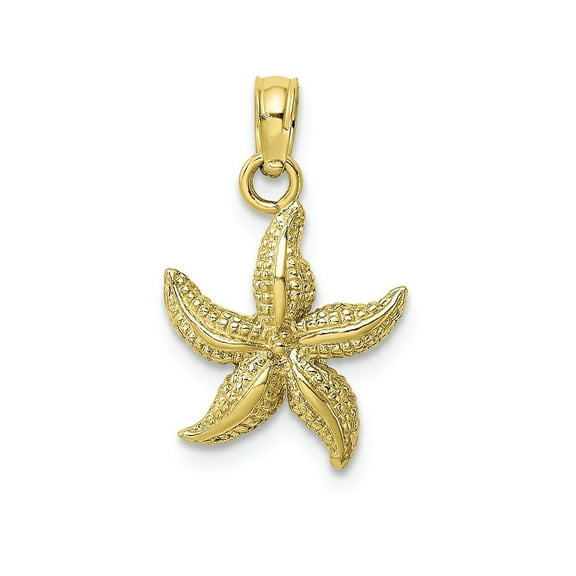 FJC Finejewelers 10k Yellow Gold Starfish Polish Charm