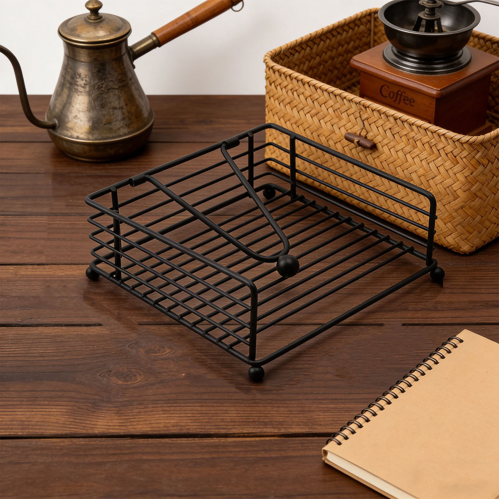 Inerposs Iron Napkin Holder, Metal Tissue Storage, Decorative Tissue Dispenser, Stylish Paper Napkin Organizer for Home, Café, and Restaurant