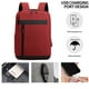 thumbnail image 3 of Mochila para computadora portátil Mochilas de negocios con puerto de carga USB, rojo, 3 of 6
