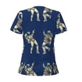 thumbnail image 3 of Uemuo Disco party Astronaut Dancing Drawing Women's Deep V-Neck Low Cut Tops - Casual Loose Fit with Stainless Steel Loop, Soft, Breathable, Perfect for Office, Travel, and Daily Wear-Medium, 3 of 5