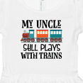 thumbnail image 4 of Inktastic My Uncle Still Plays with Trains Girls Toddler Dress, 4 of 5