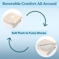 thumbnail image 5 of PETMAKER Dog Blanket - 60x70in Sherpa Blanket for Bed, Couch or Car (Cream), 5 of 9