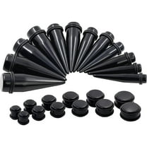 24pc Big Gauges Kit Ear Stretching 00g-20mm Acrylic Taper Plug Tunnels Piercing Kits