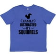 thumbnail image 3 of Inktastic Easily Distracted by Squirrels Youth T-Shirt, 3 of 5
